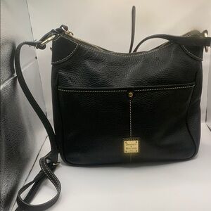 Dooney & Bourke Black Crossbody Bag with Gold Accents